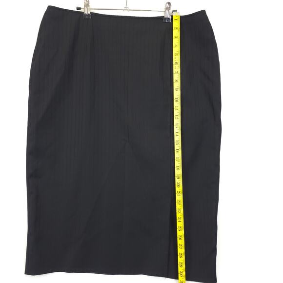 Apostrophe Pencil Skirt Women 16W Black Striped Classic Back Zipper Office - Picture 3 of 11